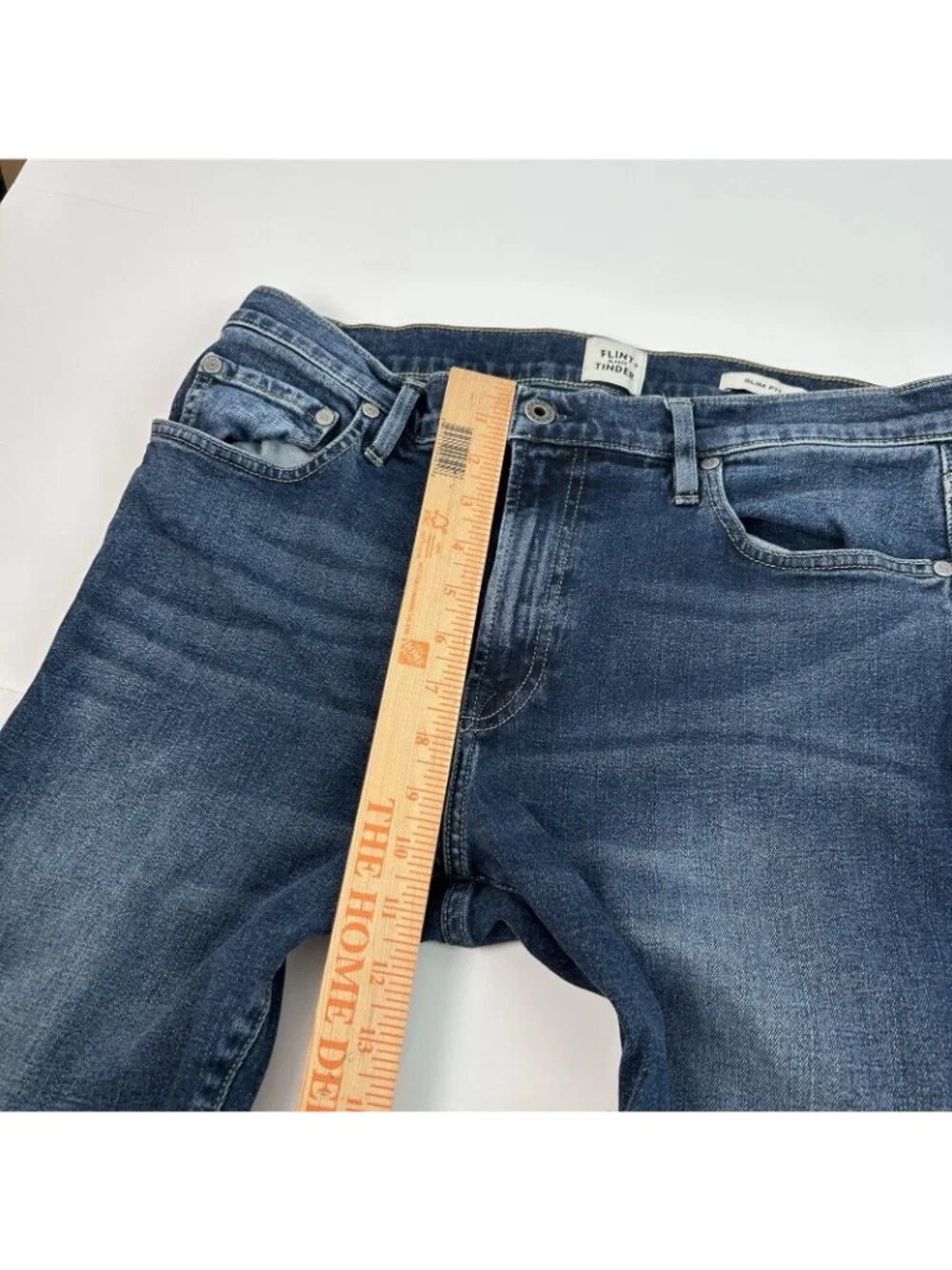 Flint And Tinder Men's 33x30 Slim Fit Blue Straight Leg Medium Wash Denim Jeans
